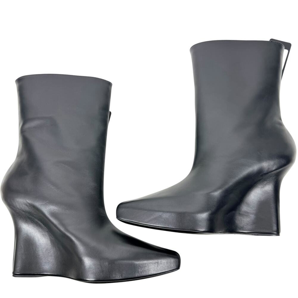 New Givenchy Shark Lock Wedge Platform Ankle Boots Black Size 41 - Picture 6 of 11